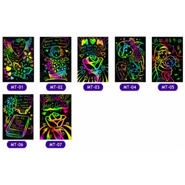 Scratch Art Greeting Card - Mother's and Teacher's Day